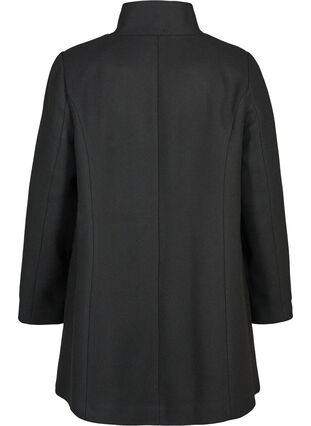 High neck jacket with buttons, Black, Packshot image number 1