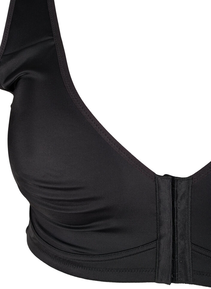 Bra with front closure, Black, Packshot image number 2