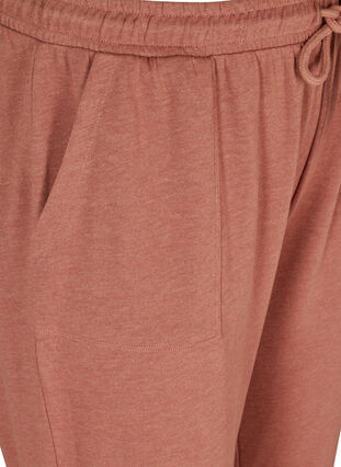 Marled sweatpants with pockets, Cognac Melange, Packshot image number 3