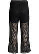 Sheer wide-leg lace trousers, Black, Packshot image number 1