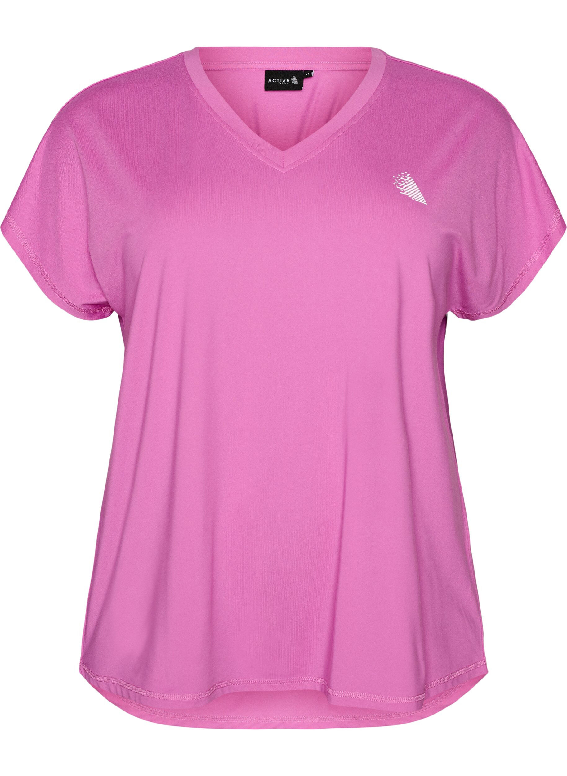 Zizzifashion Short sleeve sport t-shirt with v-neck, Purple, Packshot image number 0