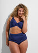 Bikini briefs with draping and high waist, Blue, Model image number 0
