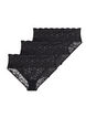 3-pack hipster underwear in lace material, Black, Packshot image number 1