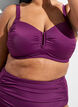 High-waisted bikini briefs with draping, Purple, Model image number 2