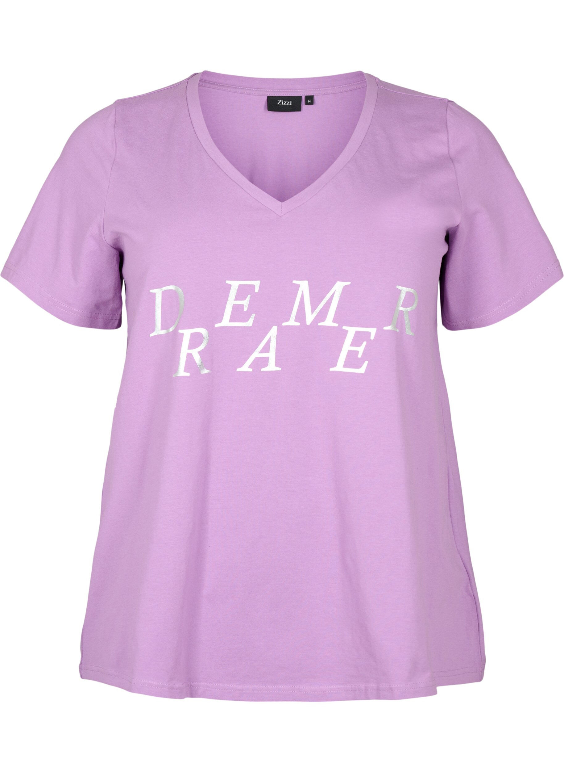 Zizzifashion Cotton night t-shirt with text print, L.Crystal w.Dreamer, Packshot image number 0