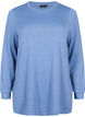 Melange blouse with buttons, Colony Blue Melange, Packshot image number 0