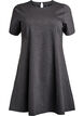 Short A-line jersey dress, Dark Grey, Packshot image number 0