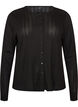 Cardigan in organic cotton with eyelet embroidery, Black, Packshot image number 0