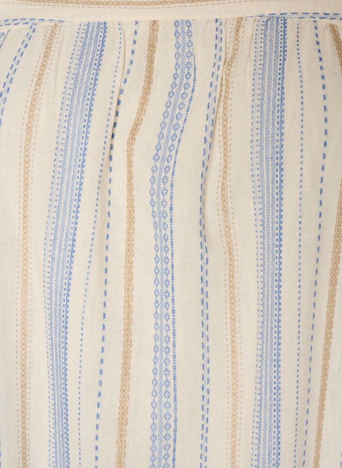 Sleeveless summer dress with a woven pattern, Vanilla, Packshot image number 2
