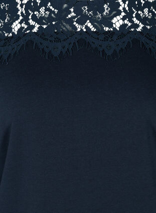 Sweatshirt with lace, Navy Blazer, Packshot image number 2