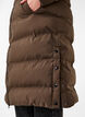 Long puffer winter coat with hood, Brown, Model image number 4