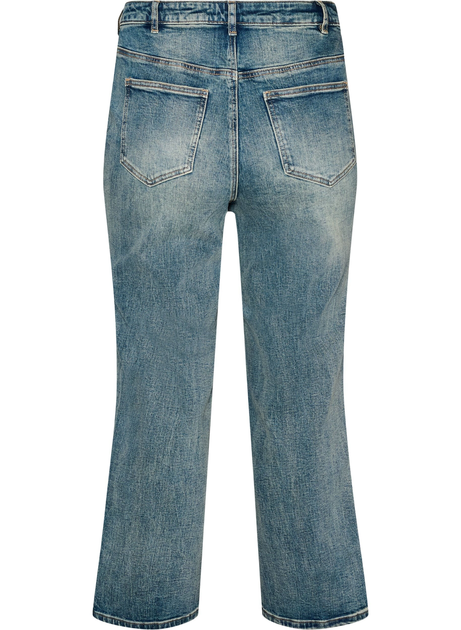 ZizzifashionKiana straight fit jeans with a lightly distressed look, Blue, Packshot image number 1