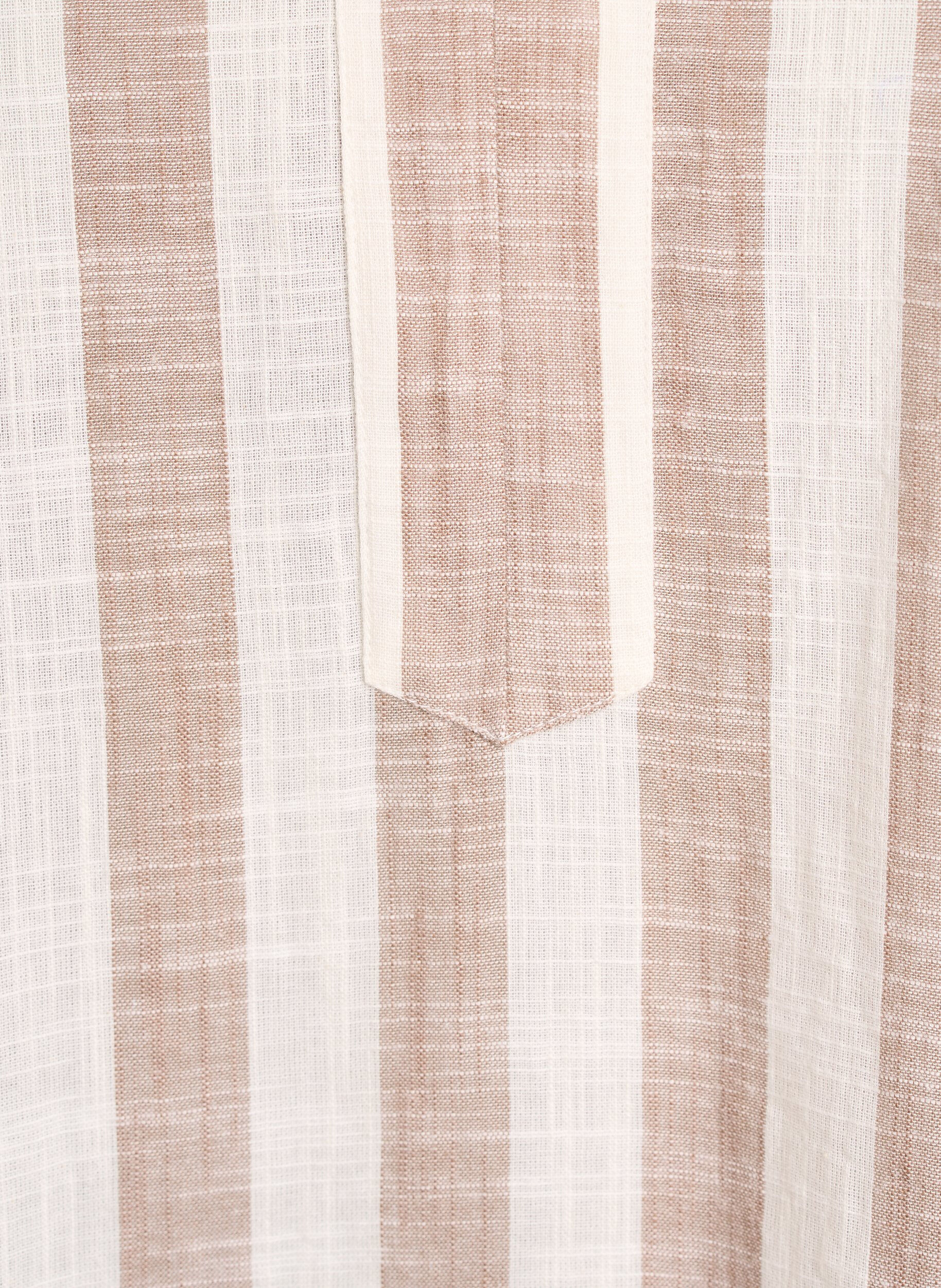 Zizzifashion Cotton tunic with a V-neck, Beige, Packshot image number 2