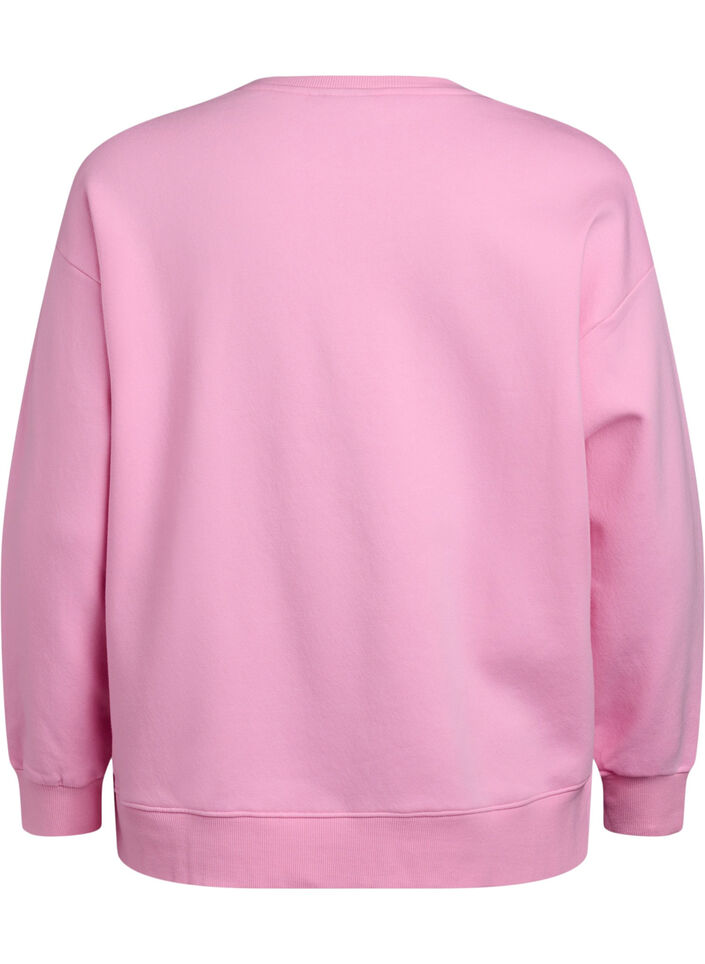 Sweatshirt with text print, Bubblegum, Packshot image number 1
