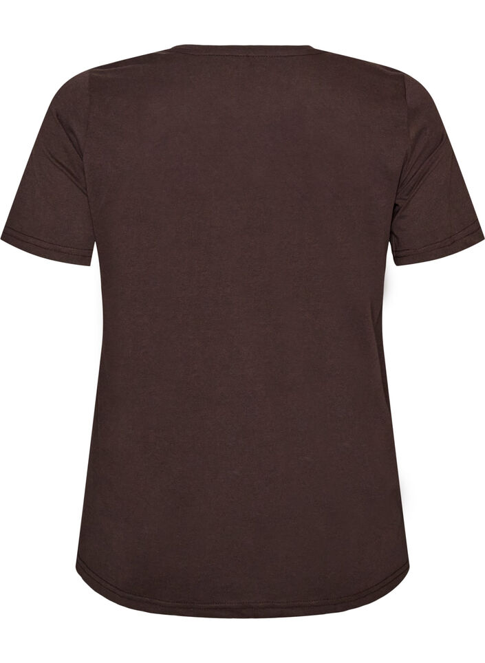 T-shirt with motif, Brown, Packshot image number 1