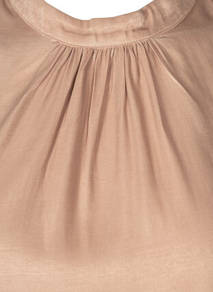 Blouse with long puff sleeves, Sand, Packshot image number 2