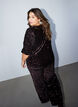 Sequin blouse with elbow-length sleeves, Brown, Model image number 2