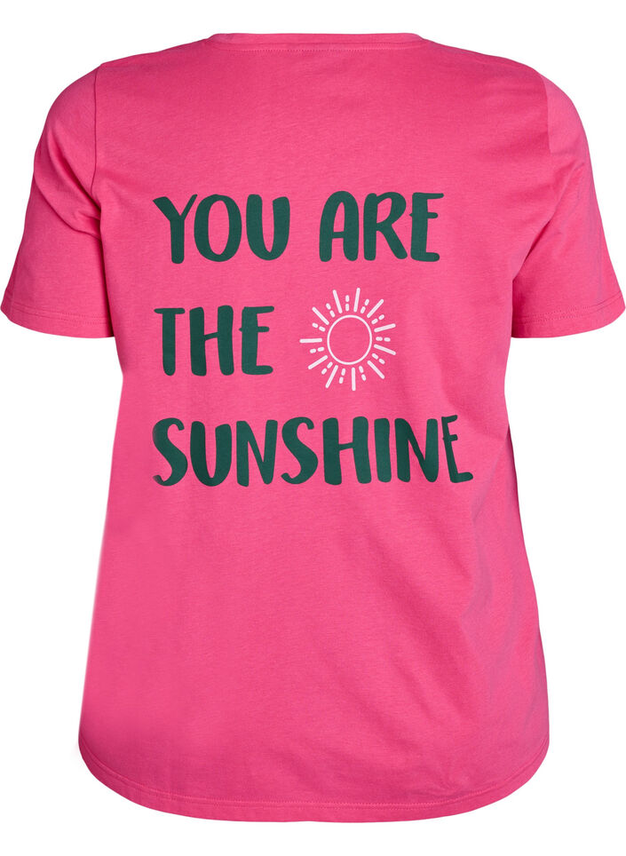 T-shirt with motif, Pink, Packshot image number 1