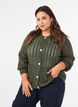 Knitted cardigan with openwork pattern, Green, Model image number 0
