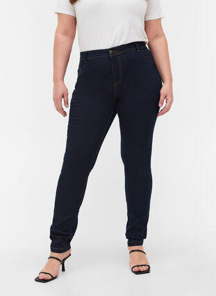 Extra slim fit Amy jeans with a high waist, 1607B Blu.D., Model image number 2