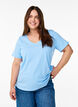 Short sleeve t-shirt with v-neckline, Light Blue, Model image number 0