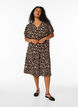 V-neck dress in viscose, Black, Model image number 1