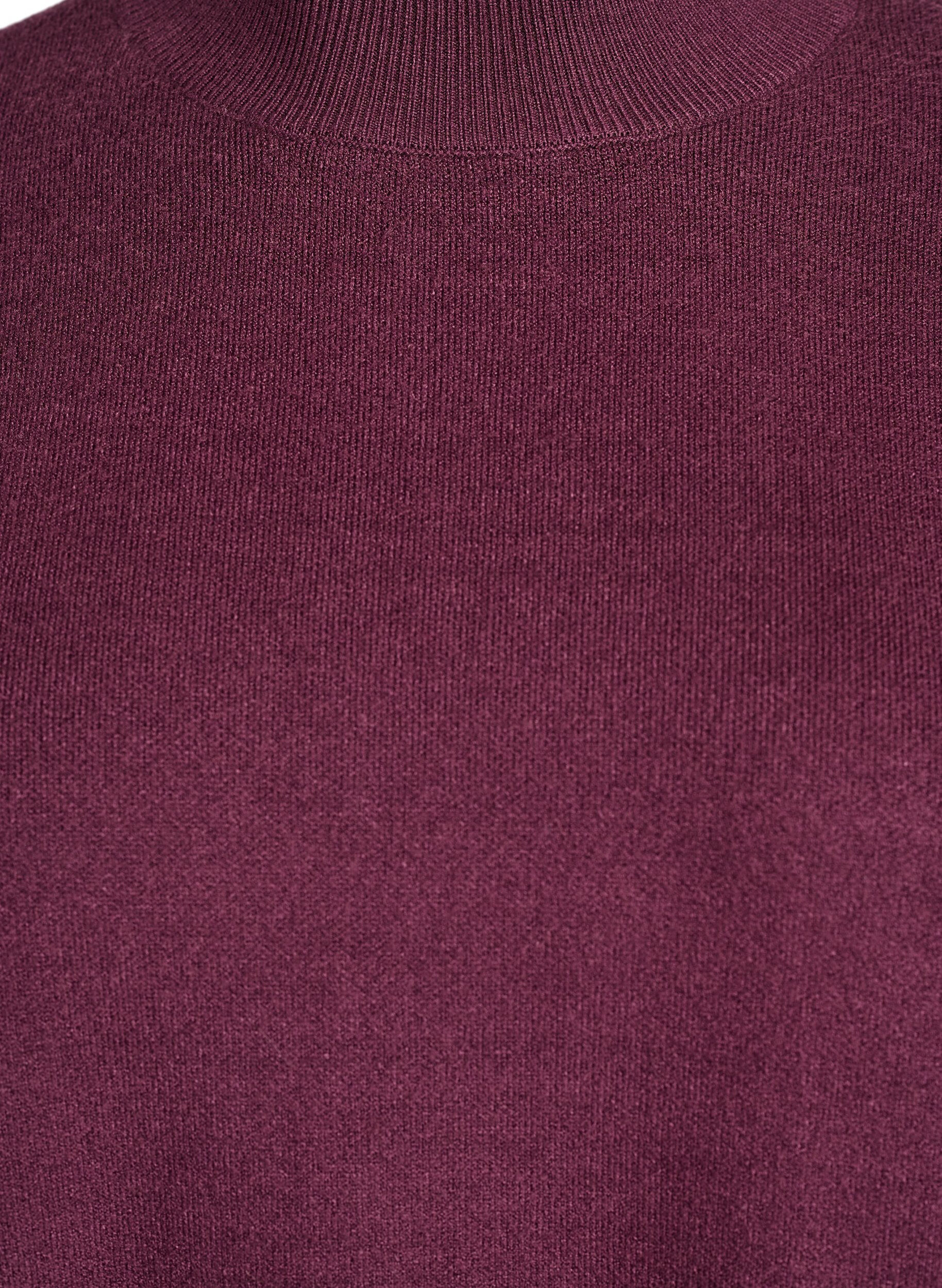 Zizzifashion Knit blouse with high neck, Dark Bordeaux, Packshot image number 2