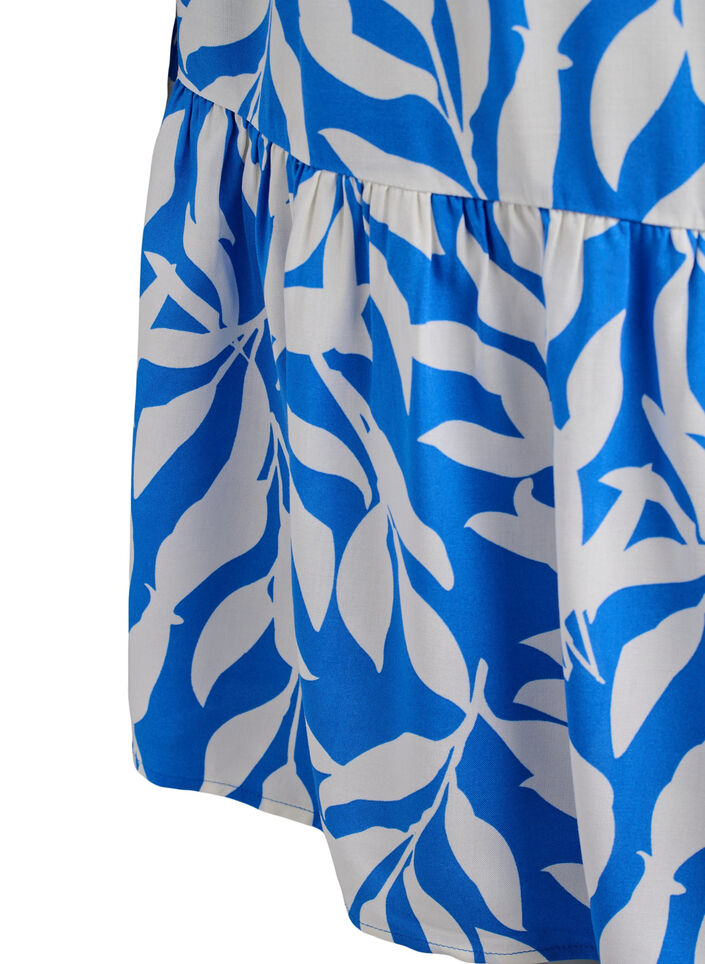 FLASH - Dress in viscose with cutline, Blue, Packshot image number 3