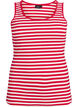Striped tank top with a rib structure, Red, Packshot image number 0