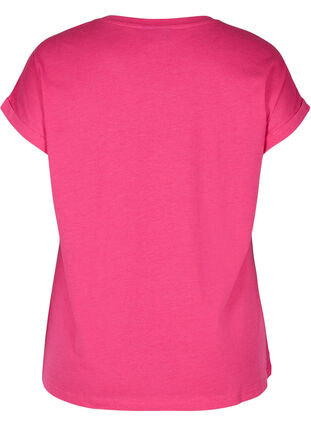 Cotton mix t-shirt, Fuchsia Purple Mel., Packshot image number 1