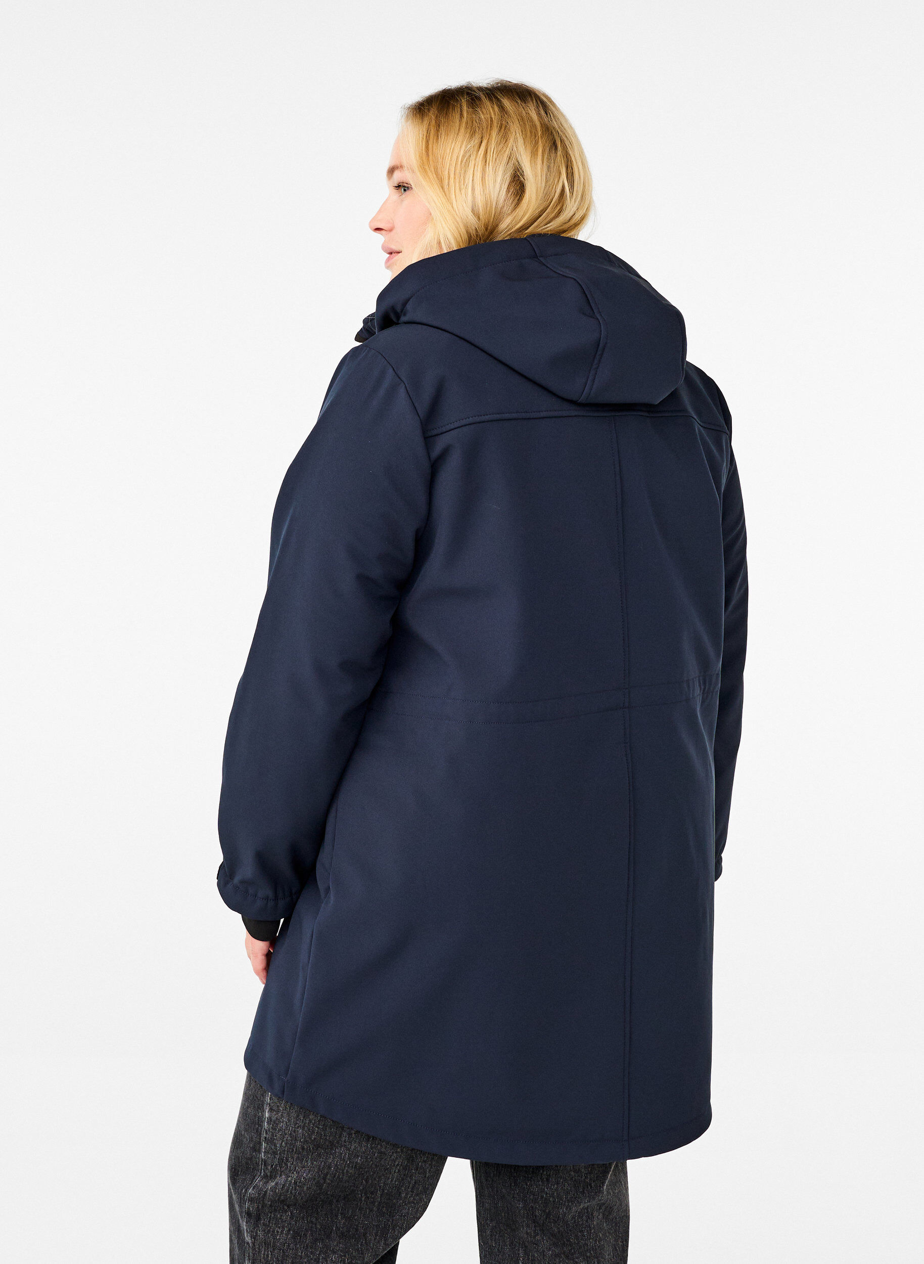 Zizzifashion Softshell jacket with detachable hood, Blue, Model image number 2