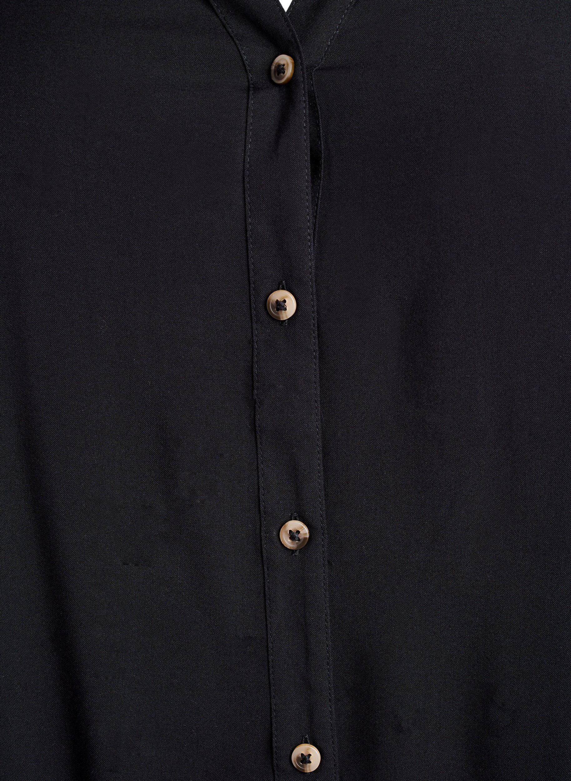 Zizzifashion FLASH - Long-sleeved shirt with a V-neck, Black, Packshot image number 2