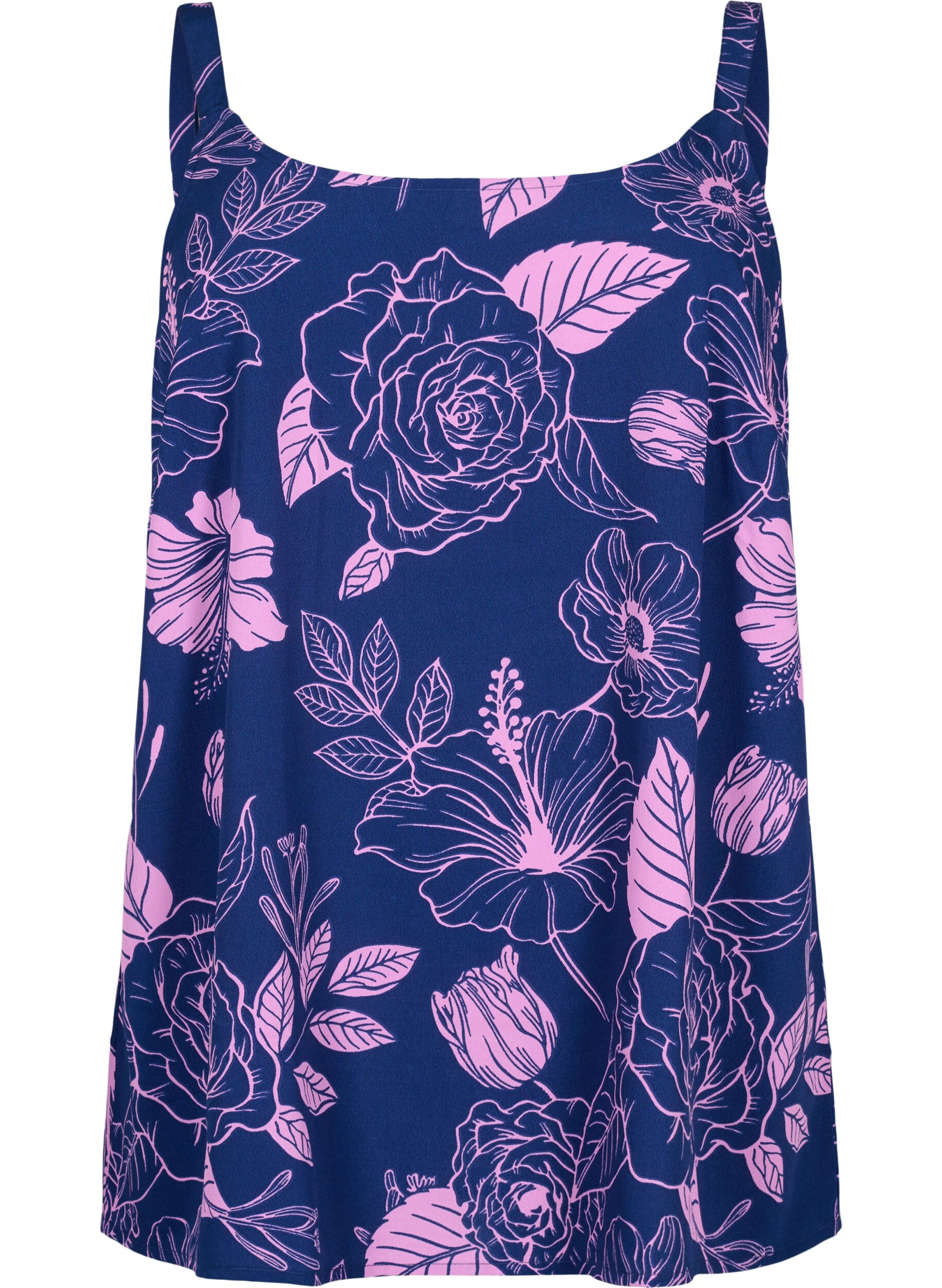 Zizzifashion FLASH - Top with print, Medieval Blue Flower, Packshot image number 0