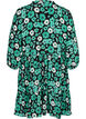 	 Floral tunic in viscose, Green Flower AOP, Packshot image number 1