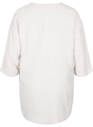 Tunic with v-neck and 3/4-length sleeves, Birch, Packshot image number 1