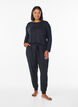 Night trousers in modal with high waist, Black, Model image number 0