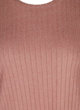 Blouse with 2/4 sleeves and texture, Burlwood, Packshot image number 2