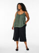 Strap top in viscose, Green, Model image number 1