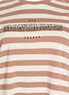 Organic cotton T-shirt with stripes and text, Brown, Packshot image number 2