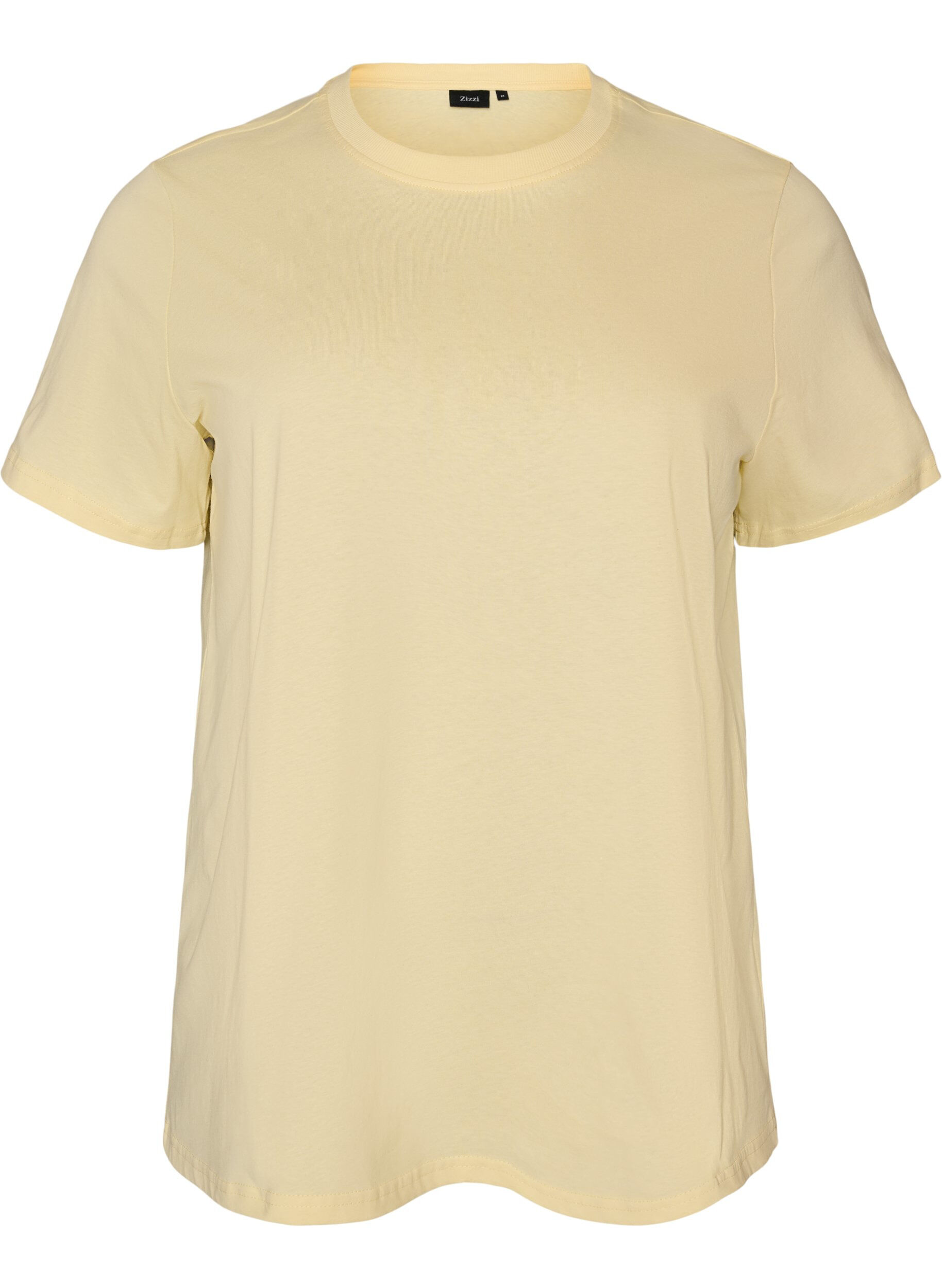 Basic cotton T-shirt with round neck