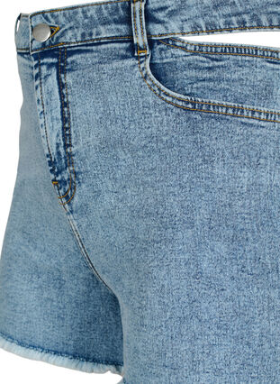 Cut-out denim shorts, Light blue denim, Packshot image number 2