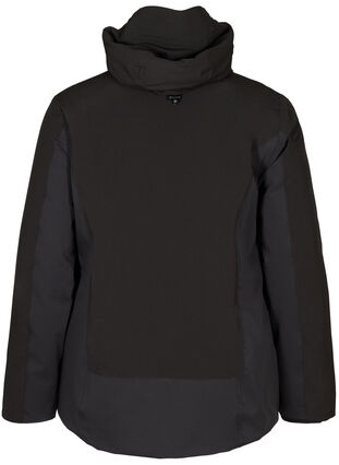 Ski jacket with a removable hood, Black w black, Packshot image number 1