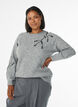 Jumper with pearl embroidery, Grey, Model image number 0