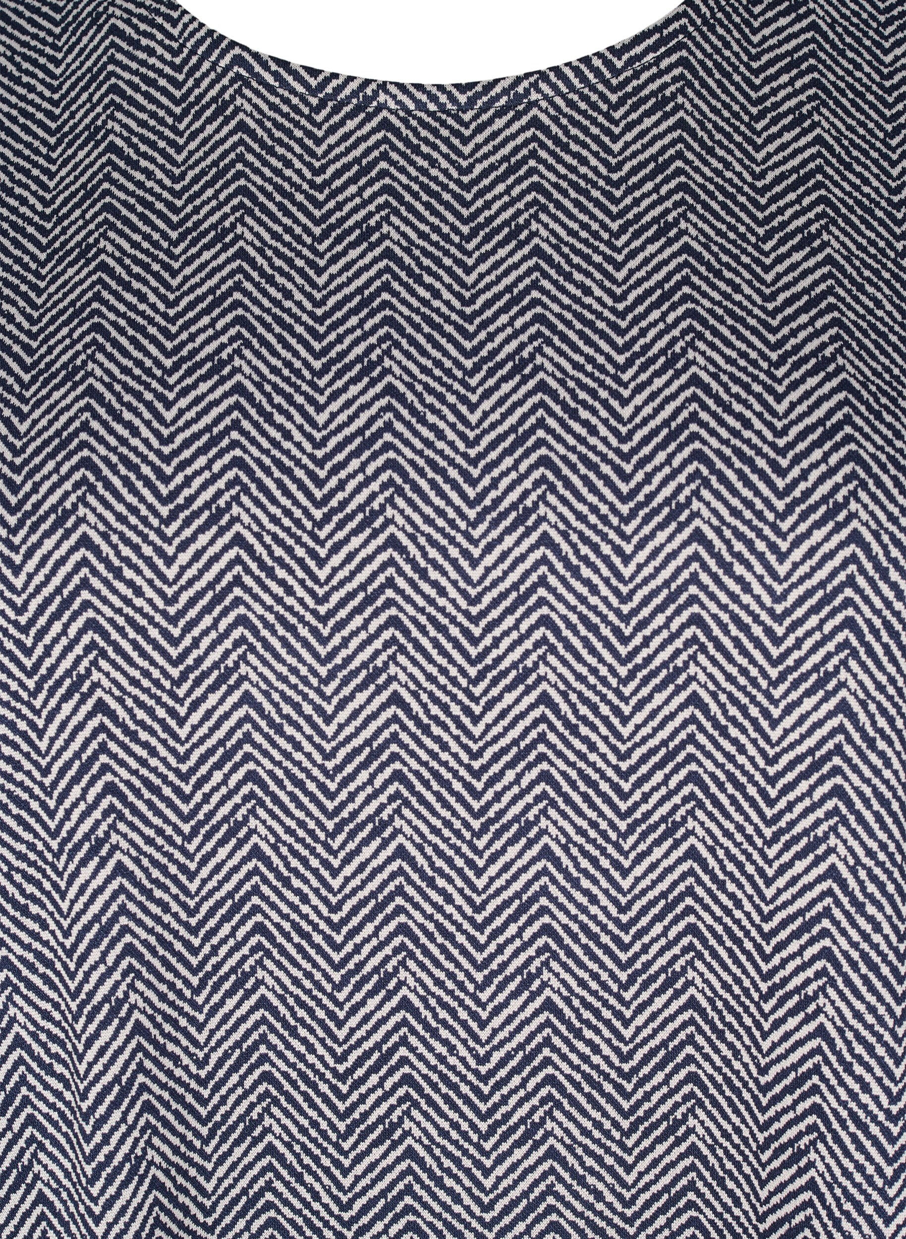 Zizzifashion Oversize blouse with pattern, Blue, Packshot image number 2