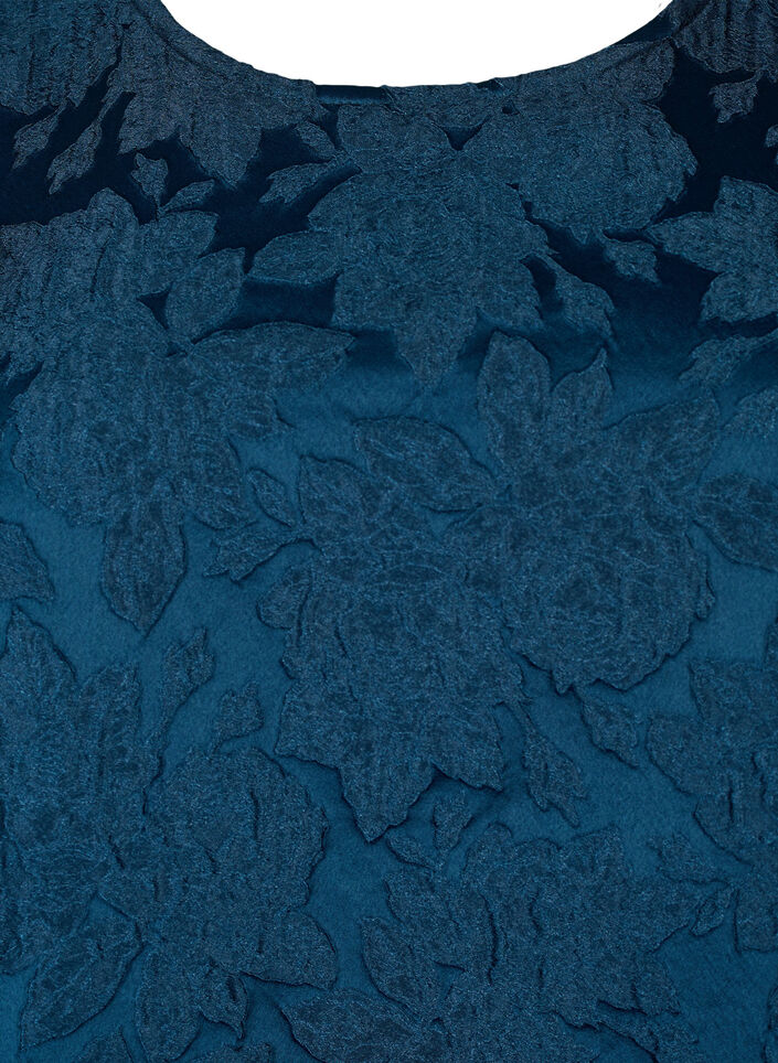 Jacquard blouse with 3/4 sleeves, Titan, Packshot image number 2