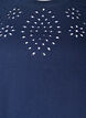 Organic cotton T-shirt with eyelet embroidery, Blue, Packshot image number 2
