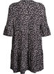 Short A-line dress with leopard print, Dark Grey, Packshot image number 1