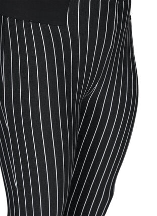 Striped leggings with an elasticated waist, Dark Grey Stripe, Packshot image number 2