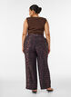 Viscose trousers with an elasticated waist and straight legs, Brown, Model image number 1