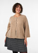 Wool blend cardigan with 3/4 sleeves, Beige, Model image number 0